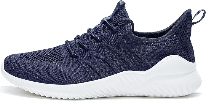 Mens Slip On Running Shoes Athletic Walking Trainers Lightweight Breathable Mesh Tennis Sneakers