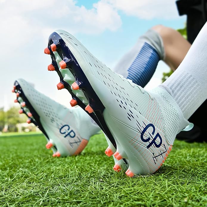 Soccer Cleats for Mens Womens Indoor Soccer Shoes Unisex Baseball Turf Shoes Youth Rugby Shoes Adult AG FG TF Football Boots Wide Training Sneaker