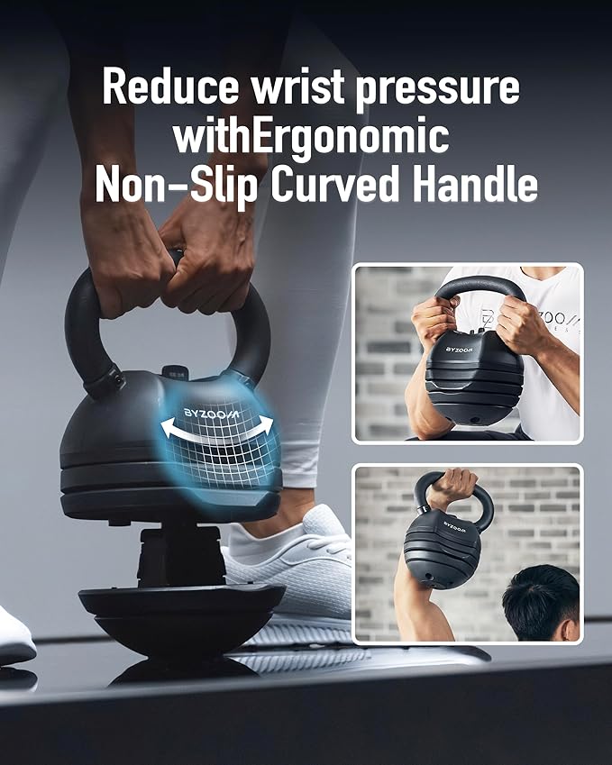 Adjustable Kettlebell 30lb Weight Training Fitness Exercise Full Body Workout 5 in 1 for Home Gym Beginners Woman
