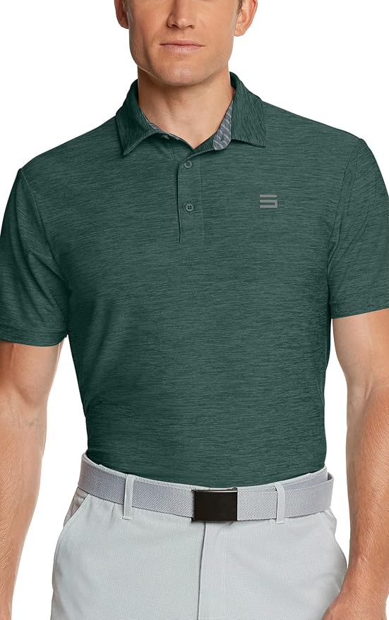 Three Sixty Six Golf Shirts for Men - Dry Fit Short-Sleeve Polo, Athletic Casual Collared T-Shirt