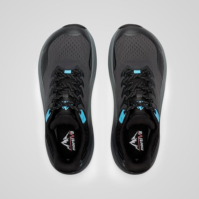 NORTIV 8 Men's Wide Toe Box Trail Running Shoes Cushion Walking Barefoot Tennis Workout Gym Cross Training Shoe Fashion Sneakers for Plantar Fasciitis Bunion