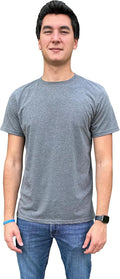 Men's Short Sleeve Crewneck T-Shirt 100% Cotton - Classic Colors - Breathable Mesh Fabric - Ideal for Sports & Everyday Wear