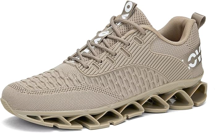 Vooncosir Men's Fashion Sneakers Breathable Mesh Running Shoes Blade Non Slip Soft Sole Casual Athletic Walking Shoes