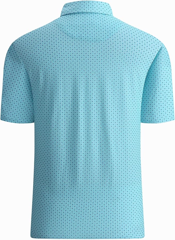 WARHORSEE Golf Polo Shirts for Men Short Sleeve Wrinkle Free 4 Way Stretch Moisture Wicking Performance Collared Tshirts