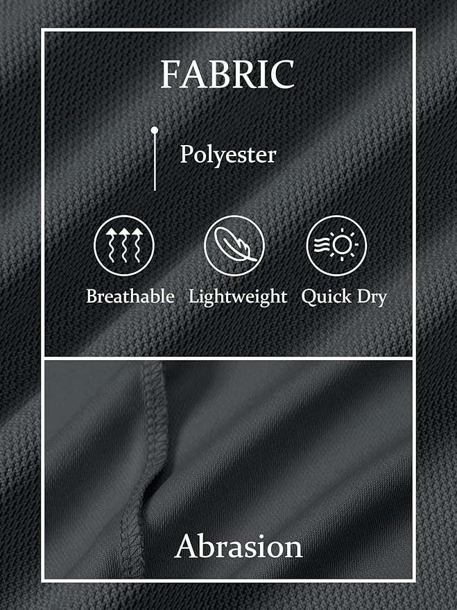 TACVASEN Mens Golf Shirt Dry Fit Mens Polo Shirts Short Sleeve Performance Golf Polos for Men with Collar Work Shirts
