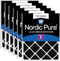 Nordic Pure 16x25x1 (Actual Size: 15 1/2 x 24 1/2 x 3/4) Pure Carbon Pleated Odor Reduction Furnace Air Filters 6 Pack