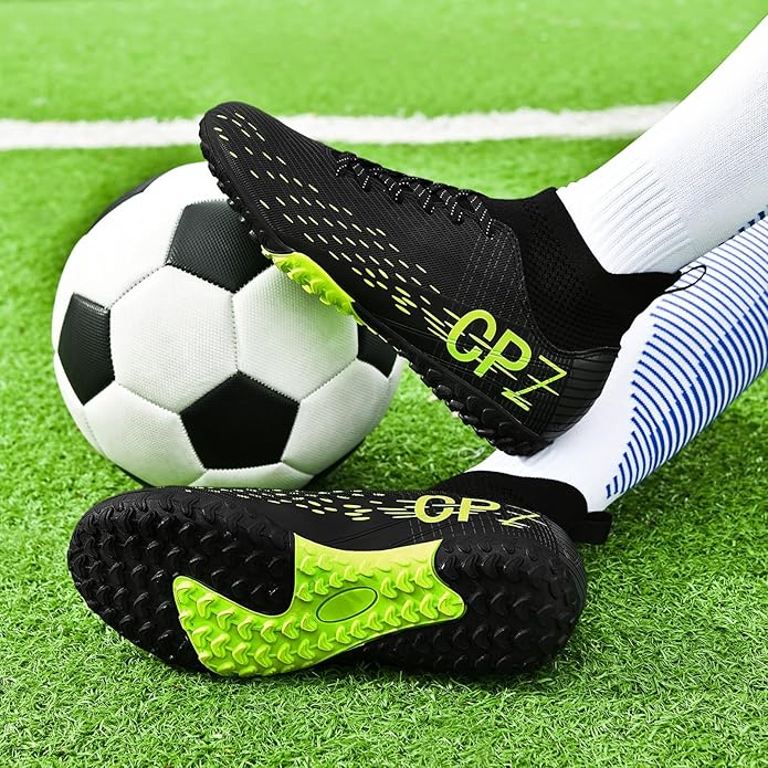 Soccer Cleats for Mens Womens Indoor Soccer Shoes Unisex Baseball Turf Shoes Youth Rugby Shoes Adult AG FG TF Football Boots Wide Training Sneaker