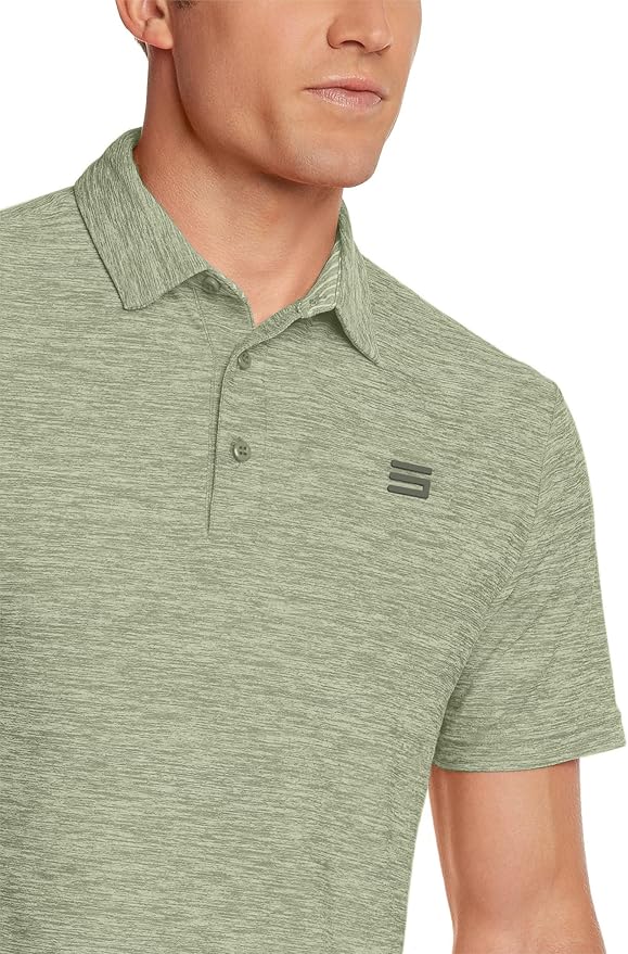 Three Sixty Six Golf Shirts for Men - Dry Fit Short-Sleeve Polo, Athletic Casual Collared T-Shirt