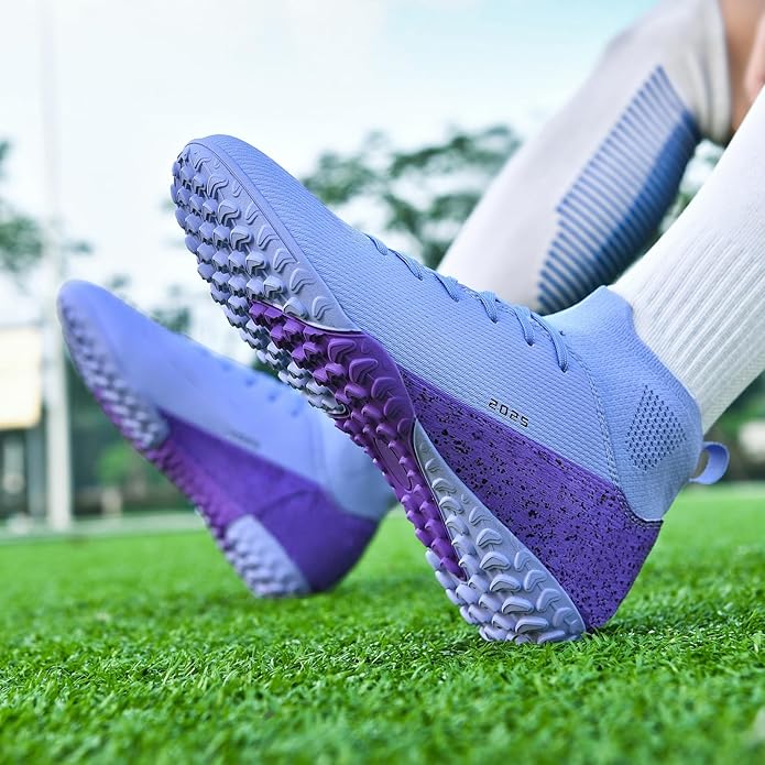 Soccer Cleats for Mens Womens Indoor Soccer Shoes Unisex Baseball Turf Shoes Youth Rugby Shoes Adult AG FG TF Football Boots Wide Training Sneaker
