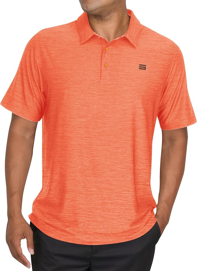 Three Sixty Six Golf Shirts for Men - Dry Fit Short-Sleeve Polo, Athletic Casual Collared T-Shirt
