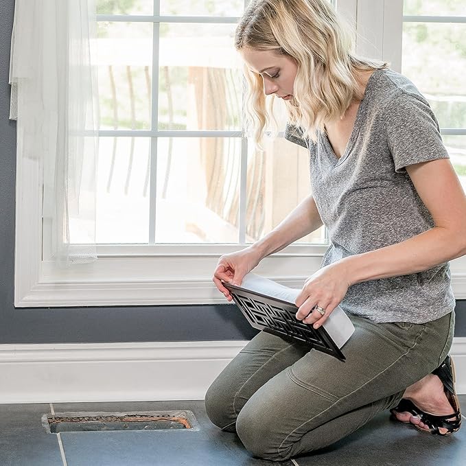 Premium Air Vent Filters for Home - 4" x 10" MERV 8 Electrostatic Floor Vent Filters That Trap Dust, Dirt, Smoke, Pollen, Hair - 90 Day Filtration (12 Pack)
