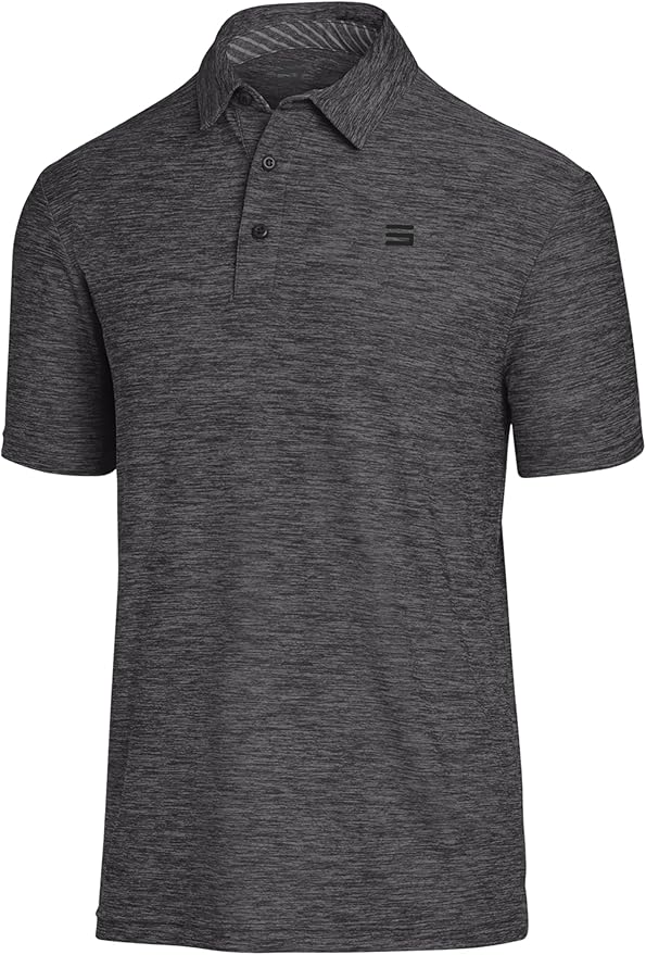 Three Sixty Six Golf Shirts for Men - Dry Fit Short-Sleeve Polo, Athletic Casual Collared T-Shirt