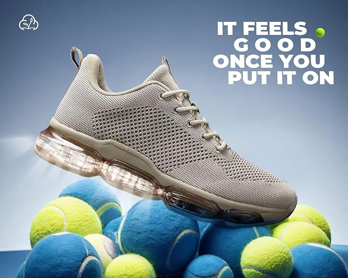 Men's Air Cushion Running Shoes Breathable Tennis Fashion Sneakers Non Slip Workout Casual Sport Shoes Gym Training Comfortable Walking Shoes