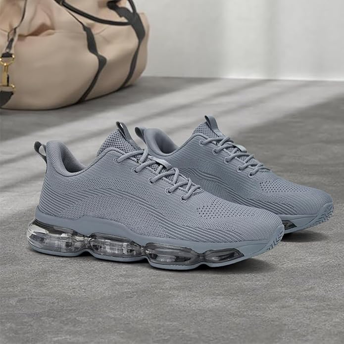 Mens Running Shoes Air Low Top Comfort Walking Lace Up Sneakers Breathable Fashion Tennis Sport Gym Fitness Cross Trainers