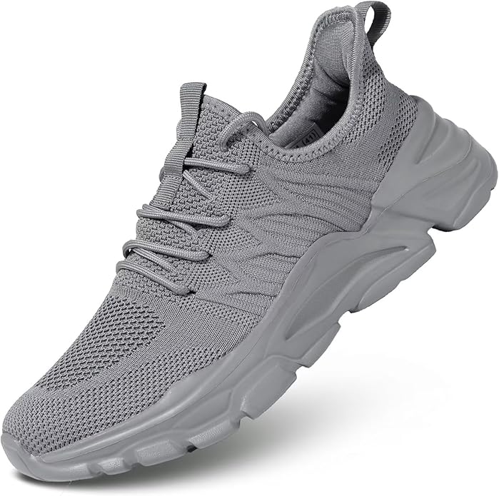 Mens Slip On Running Shoes Athletic Walking Trainers Lightweight Breathable Mesh Tennis Sneakers