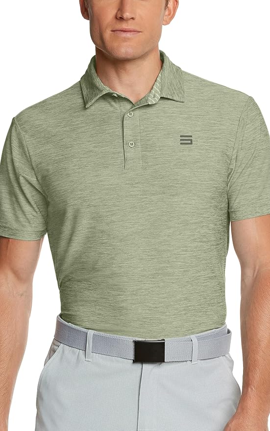 Three Sixty Six Golf Shirts for Men - Dry Fit Short-Sleeve Polo, Athletic Casual Collared T-Shirt