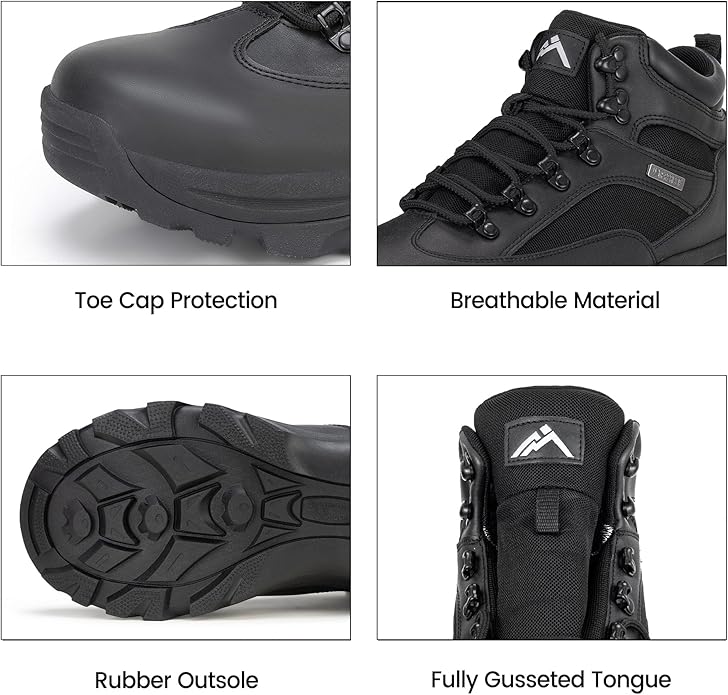 CC-Los Men's Waterproof Hiking Boots Outdoor Relaxed Fit Lightweight Size 7-13.5