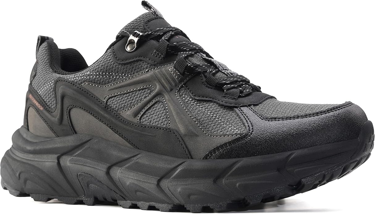 EARLDE Men's Waterproof Hiking Shoes | Trekking Outdoor Sneaker | Lightweight Non-Slip Soles