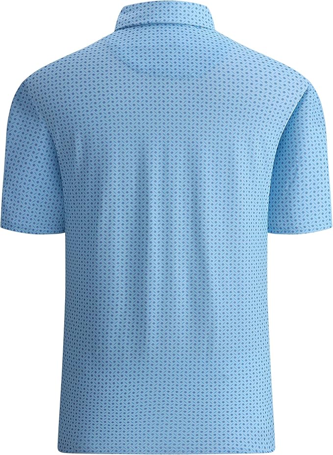 Damipow Premium Golf Shirts for Men Dry Fit Performance Polo Short Sleeve Collared Shirt
