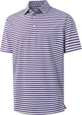 M MAELREG Golf Shirts for Men Short Sleeve Dry Fit Casual Striped Performance Moisture Wicking Collared Mens Polo Shirts