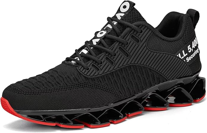 Vooncosir Men's Fashion Sneakers Breathable Mesh Running Shoes Blade Non Slip Soft Sole Casual Athletic Walking Shoes