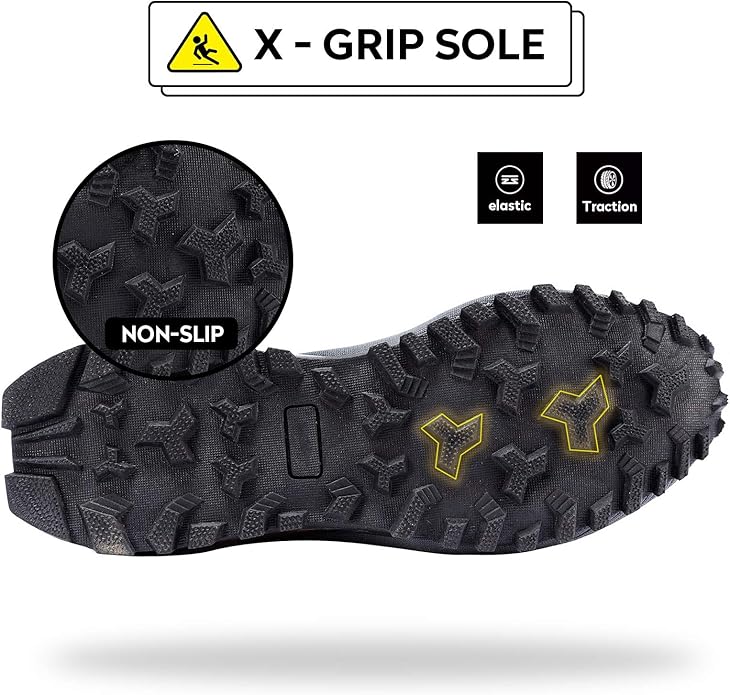 Kricely Men's Trail Running Shoes Fashion Walking Hiking Sneakers for Men Tennis Cross Training Shoe Outdoor Snearker Mens Casual Workout Footwear