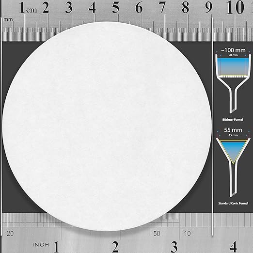 Qualitative Filter Paper 9 cm Lab Filter Paper for Chemistry, Standard Qualitative Grade 1-Medium Flow 90mm(100 Discs)