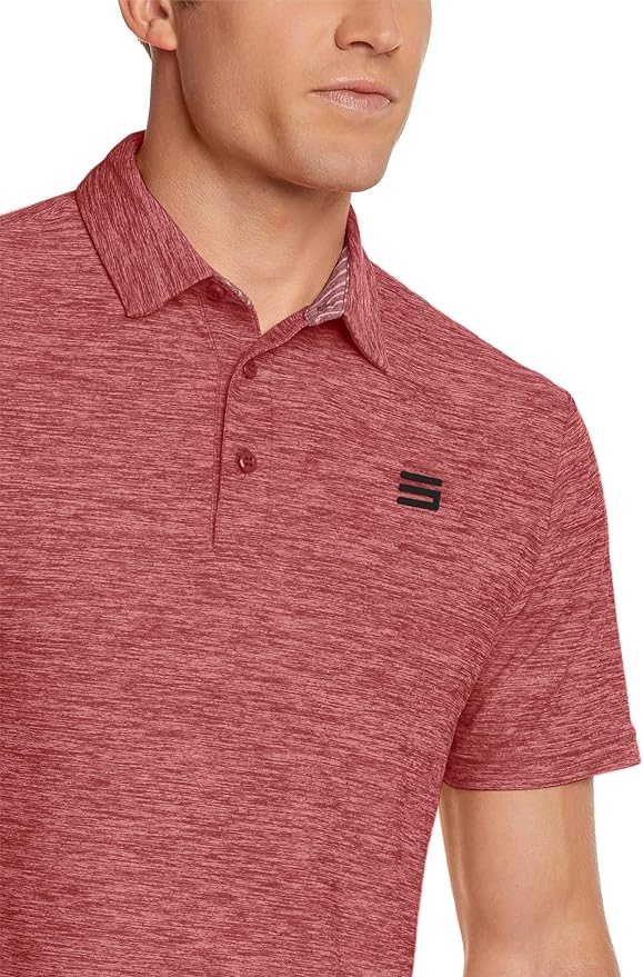 Three Sixty Six Golf Shirts for Men - Dry Fit Short-Sleeve Polo, Athletic Casual Collared T-Shirt
