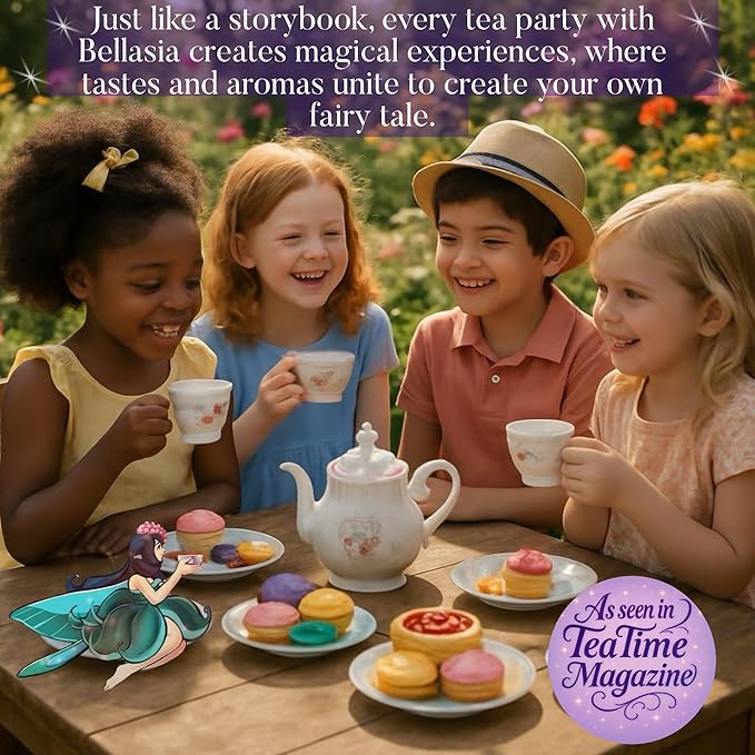 Bellasia Tea Berry Bliss for Kids Using Real Fruit Pieces - Caffeine Free Herbal Tea Blend with Real Ingredients & Balanced Flavor- Add Loose Leaf Tea to Your Child’s Routine for A Fun & Tasty Drink. 20-25 cups