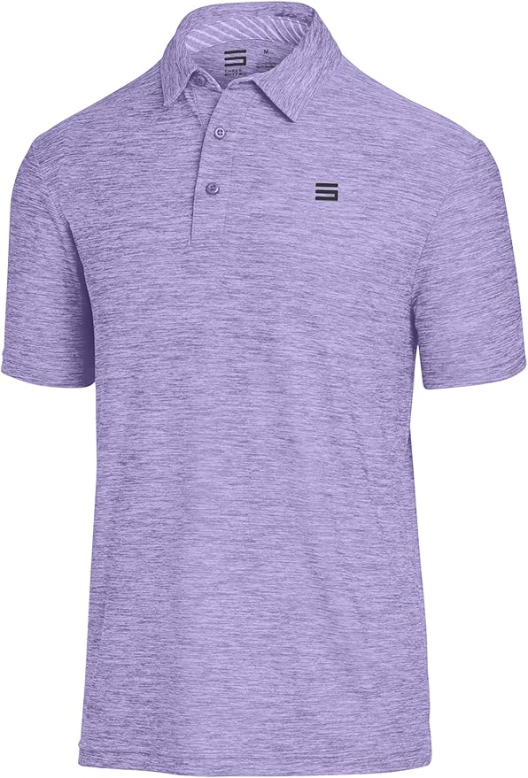 Three Sixty Six Golf Shirts for Men - Dry Fit Short-Sleeve Polo, Athletic Casual Collared T-Shirt