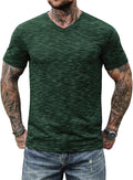 Men's V Neck T Shirts Casual Stylish Fitted Stretch Tee Shirt with Pocket (S-3XL)
