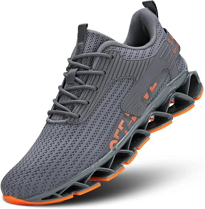 Vooncosir Men's Fashion Sneakers Breathable Mesh Running Shoes Blade Non Slip Soft Sole Casual Athletic Walking Shoes