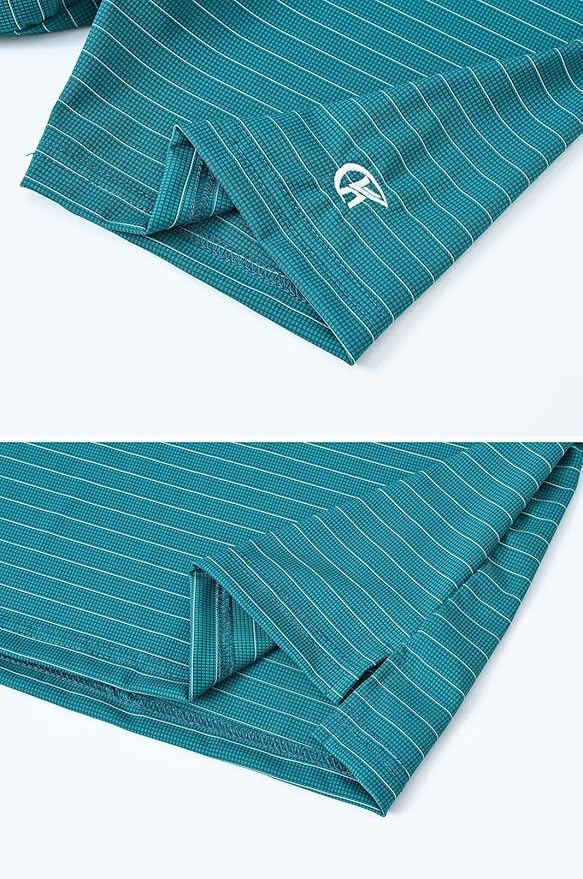 Tyhengta Men's Striped Shirt Short Sleeve Golf Polo Shirts