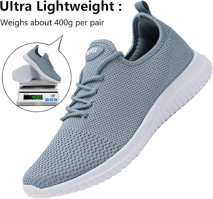 WXQ Men's Running Shoes Comfortable Lightweight Breathable Walking Shoes Mesh Workout Casual Sports Shoes