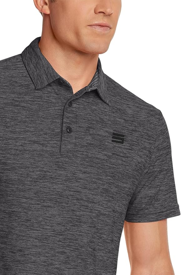 Three Sixty Six Golf Shirts for Men - Dry Fit Short-Sleeve Polo, Athletic Casual Collared T-Shirt
