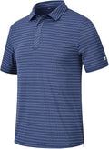 Tyhengta Men's Striped Shirt Short Sleeve Golf Polo Shirts