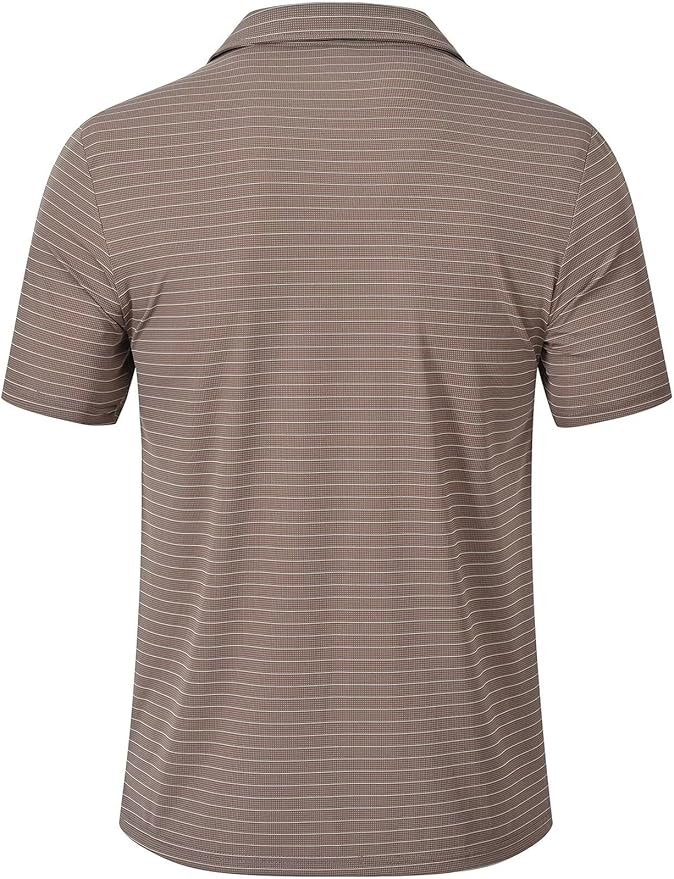 Tyhengta Men's Striped Shirt Short Sleeve Golf Polo Shirts