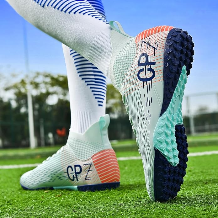 Soccer Cleats for Mens Womens Indoor Soccer Shoes Unisex Baseball Turf Shoes Youth Rugby Shoes Adult AG FG TF Football Boots Wide Training Sneaker