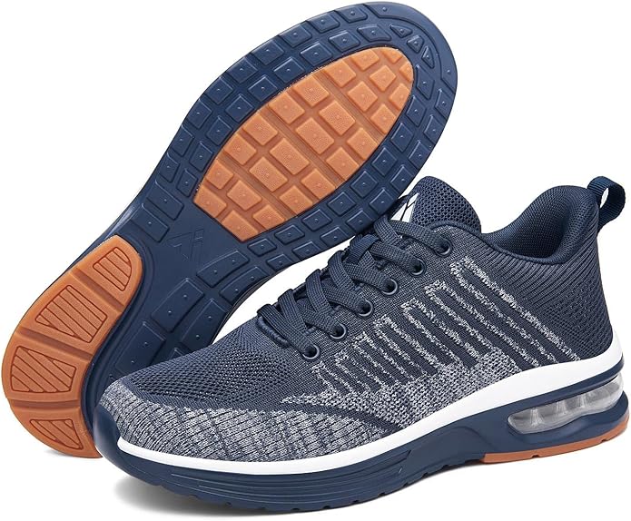 Mishansha Running Shoes for Men Sneakers Air Cushion Walking Shoes Comfortable Tennis Shoes Breathable Trail Running Shoes US Men 7.5-15