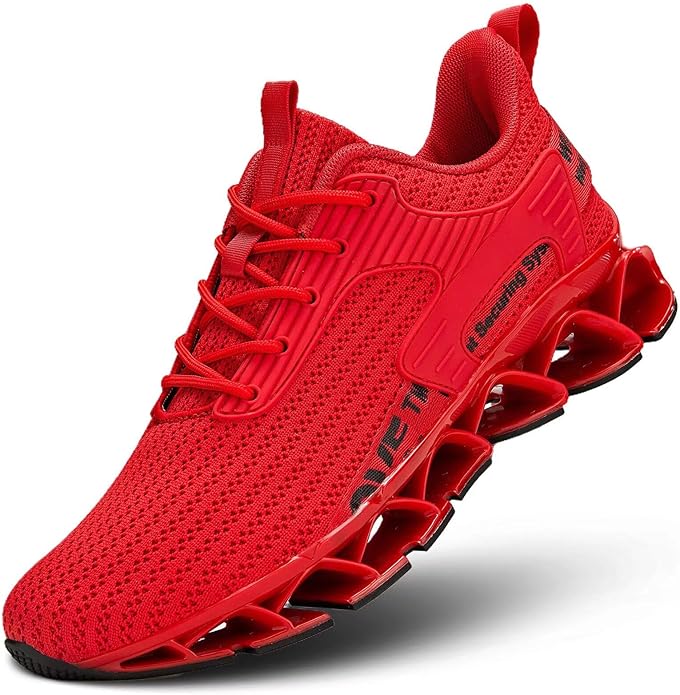 Vooncosir Men's Fashion Sneakers Breathable Mesh Running Shoes Blade Non Slip Soft Sole Casual Athletic Walking Shoes