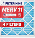 Filter King Air Filters 7.75x25.75x1 | 4-PACK | MERV 11 HVAC Pleated AC Furnace Filters | Actual Size 7.75 x 25.75 x .75"
