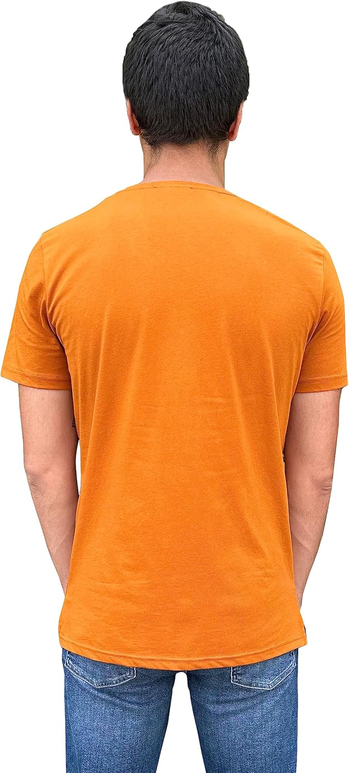 Men's Short Sleeve Crewneck T-Shirt 100% Cotton - Classic Colors - Breathable Mesh Fabric - Ideal for Sports & Everyday Wear