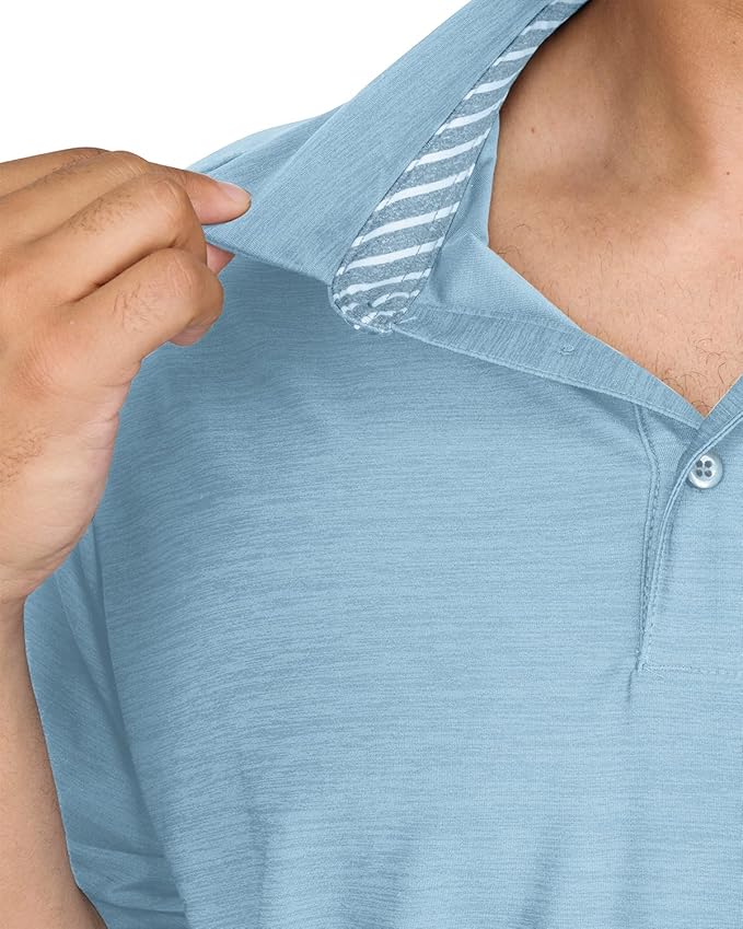 Three Sixty Six Golf Shirts for Men - Dry Fit Short-Sleeve Polo, Athletic Casual Collared T-Shirt