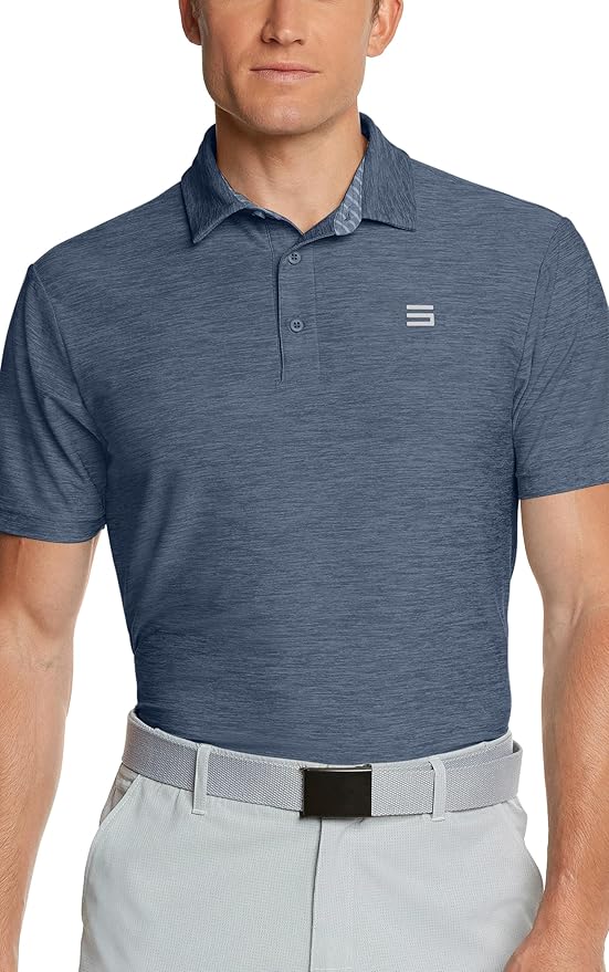 Three Sixty Six Golf Shirts for Men - Dry Fit Short-Sleeve Polo, Athletic Casual Collared T-Shirt