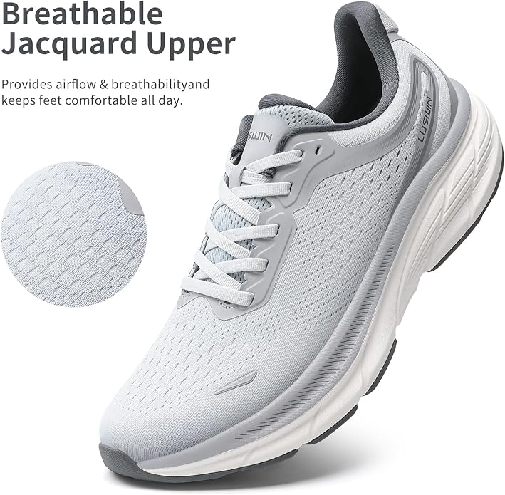 Men's Walking Shoes Lightweight Breathable Cushioning Running Shoes Athletic Tennis Workout Gym Non Slip Comfortable Fashion Sneakers