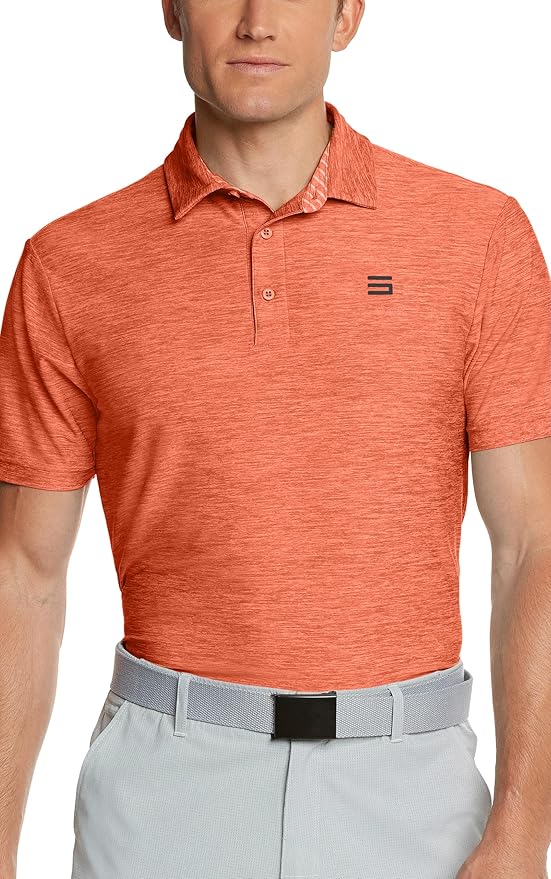 Three Sixty Six Golf Shirts for Men - Dry Fit Short-Sleeve Polo, Athletic Casual Collared T-Shirt