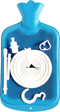 Abyclean Rubber Enema Bag Kit Anal Douche Vaginal Douche Enema Cleaner for Women’s or Man’s Health (Blue-2L)