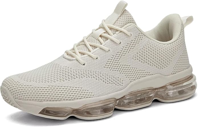 Mens Running Shoes Air Low Top Comfort Walking Lace Up Sneakers Breathable Fashion Tennis Sport Gym Fitness Cross Trainers
