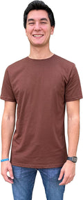 Men's Short Sleeve Crewneck T-Shirt 100% Cotton - Classic Colors - Breathable Mesh Fabric - Ideal for Sports & Everyday Wear