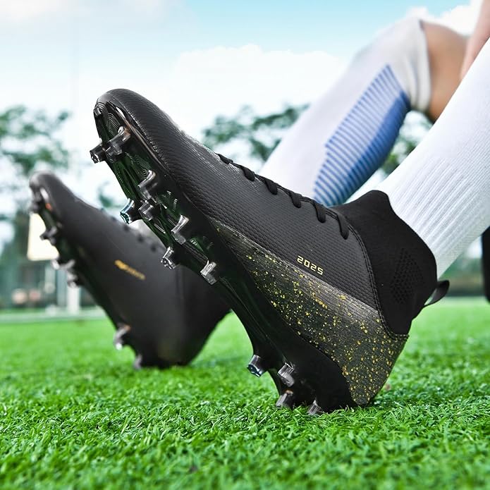 Soccer Cleats for Mens Womens Indoor Soccer Shoes Unisex Baseball Turf Shoes Youth Rugby Shoes Adult AG FG TF Football Boots Wide Training Sneaker